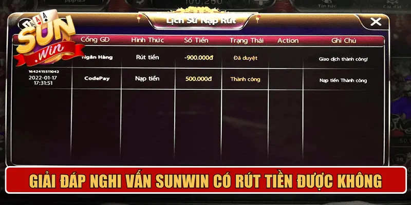 Giải đáp nghi vấn Sunwin có rút tiền được không